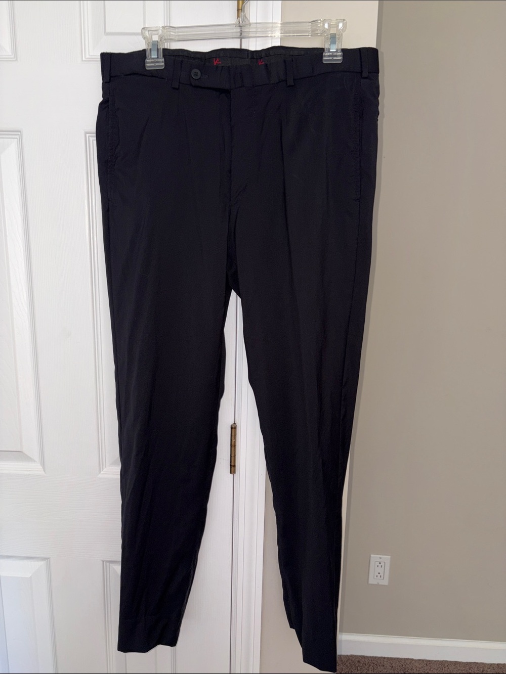 Isaia Black Aquaspider Dress Pants